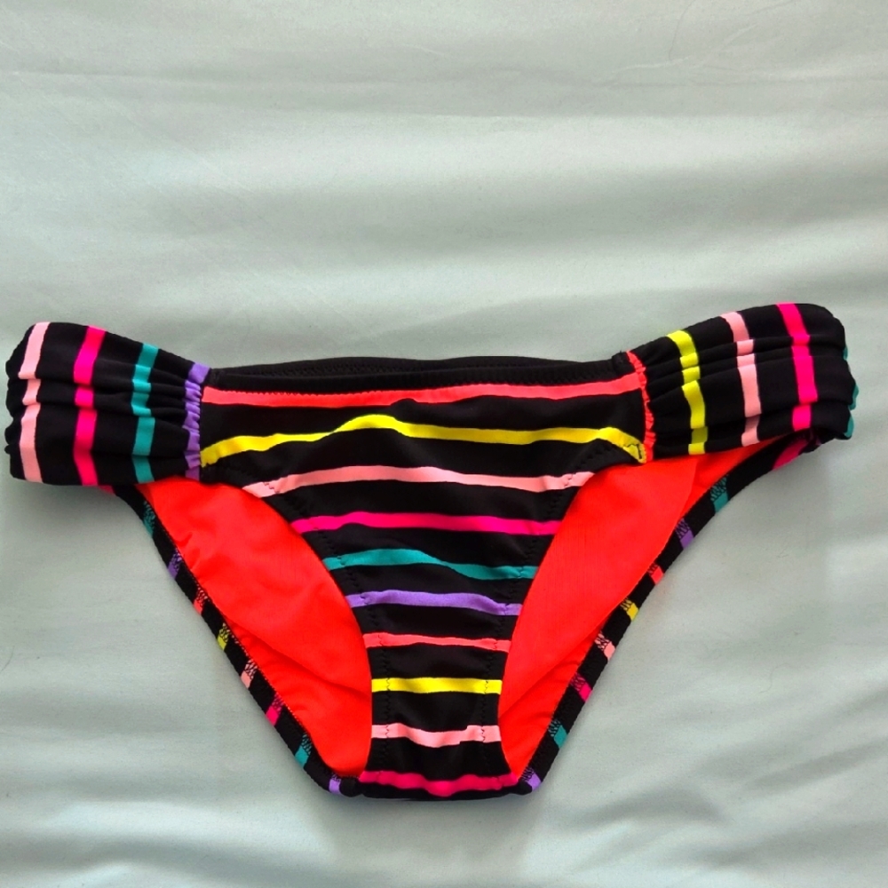 Victorias Secret Striped Bikini Bottom Small